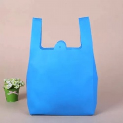 2022 year Hot sale reusable supermarket 70gsm non woven t-shirt shopping bag vest shopping bags